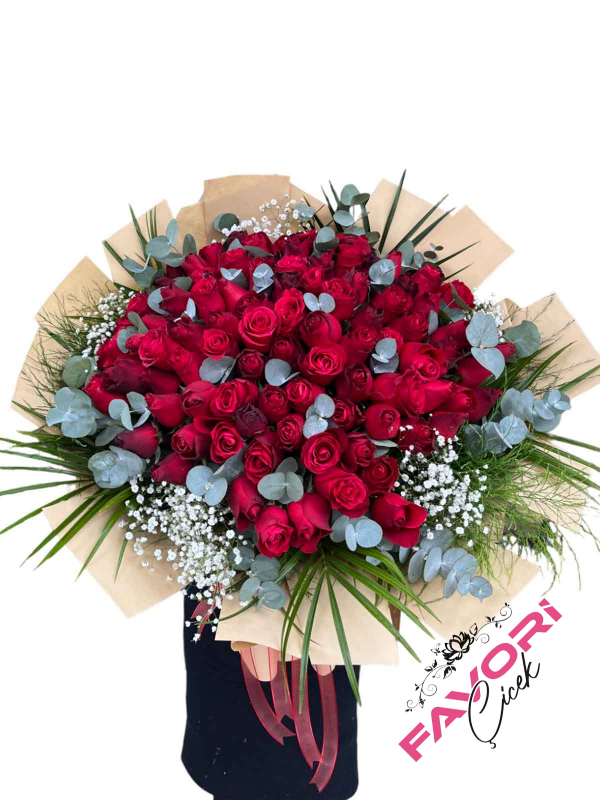 Büyük Kırmızı Gül Buketi