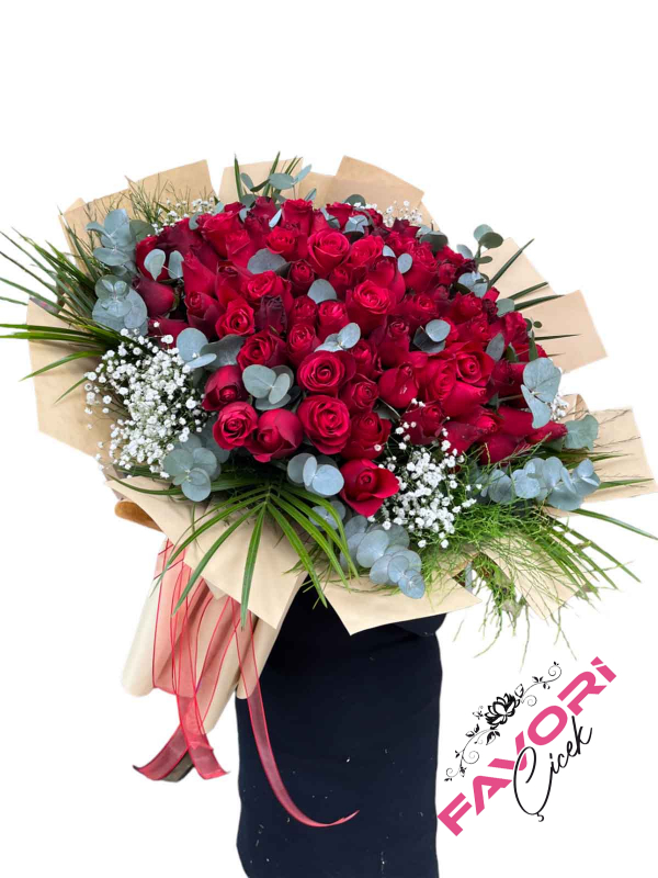 Büyük Kırmızı Gül Buketi