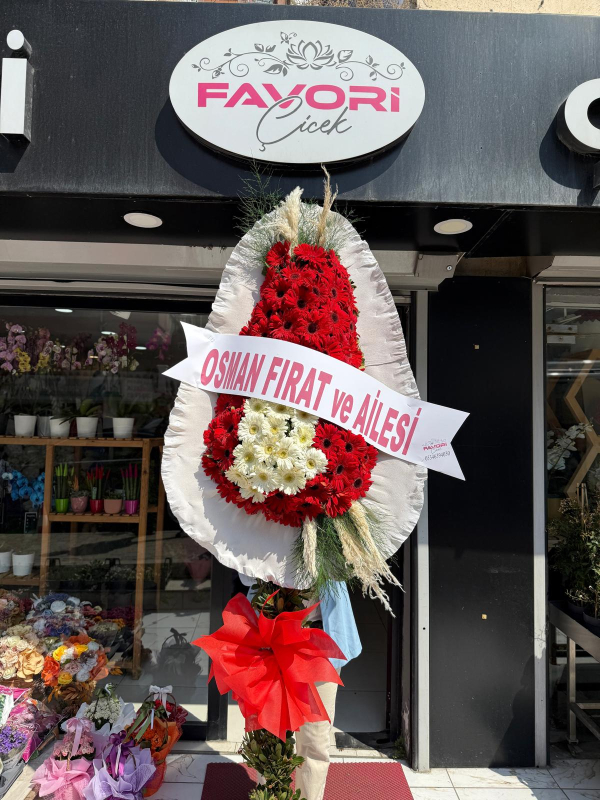 Kırmızı ve Beyaz Nikah & Düğün Çelengi