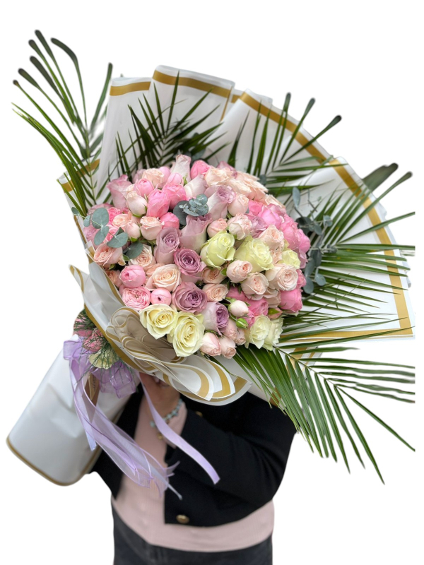 Pastel Tonlarda Gül Buketi