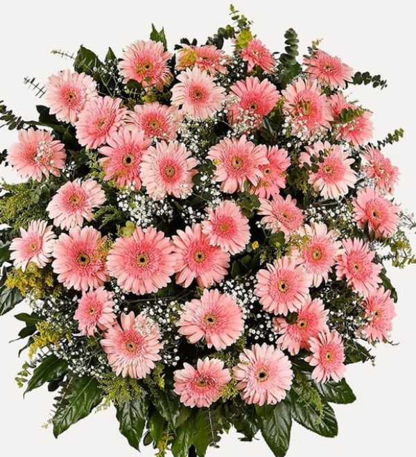 Pembe Gerbera Ferforje Aranjmanı