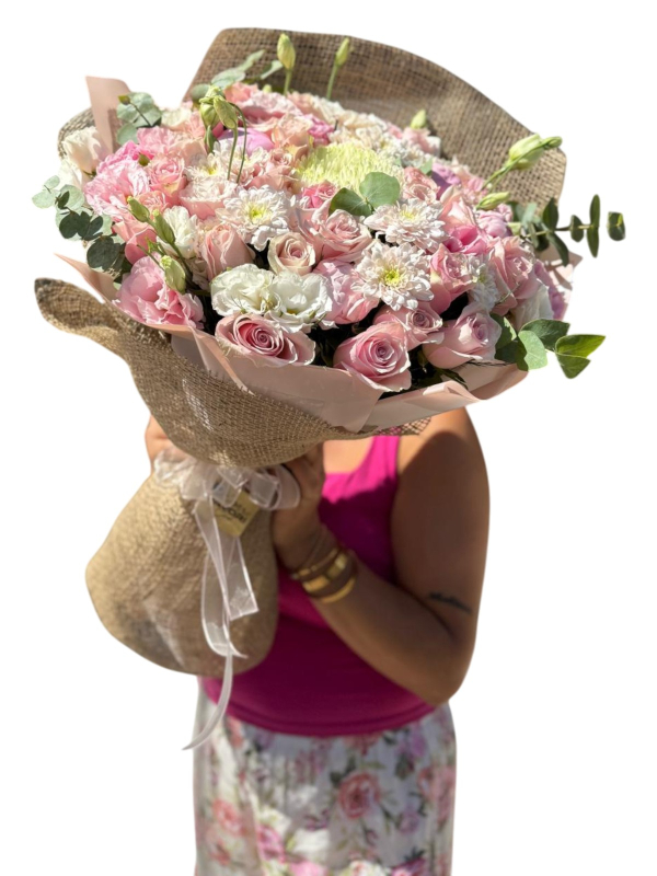 Pudra Rüyası Premium Gül Buketi