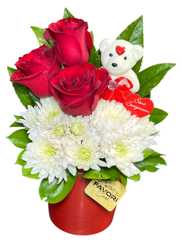 Romantik Çiçek ve Peluş Ayıcık