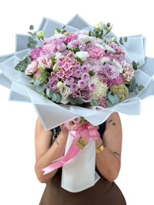 Pastel Pembe Tonlarda Premium Buket