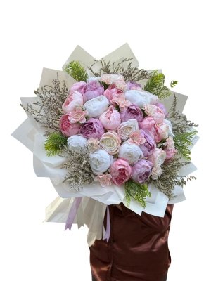 Yapay Lüks Şakayık Buketi