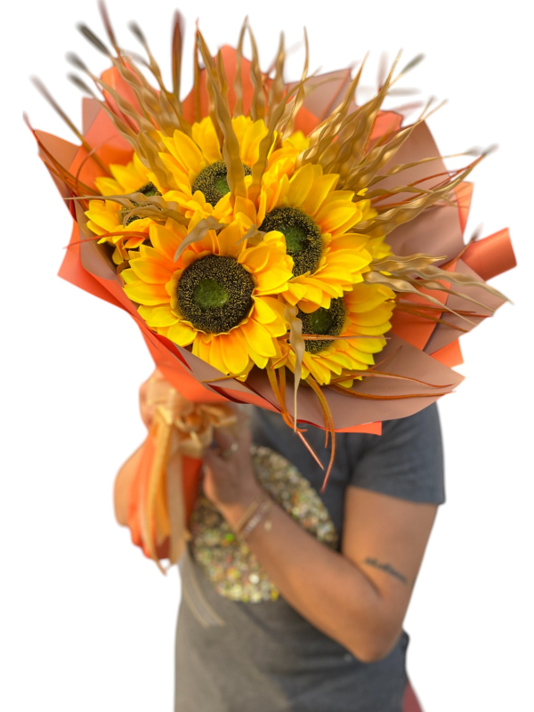 Yapay Ayçiçeği Buketi