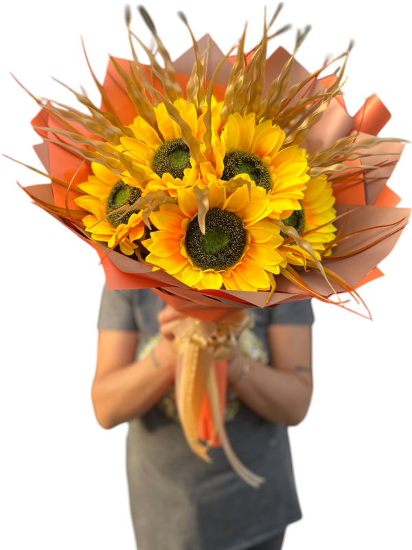 Yapay Ayçiçeği Buketi