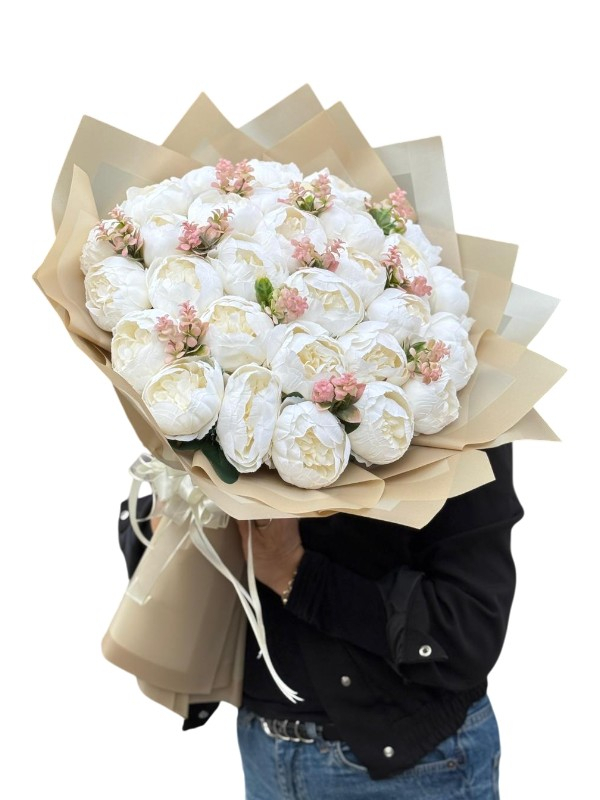 Yapay Beyaz Şakayık Buketi